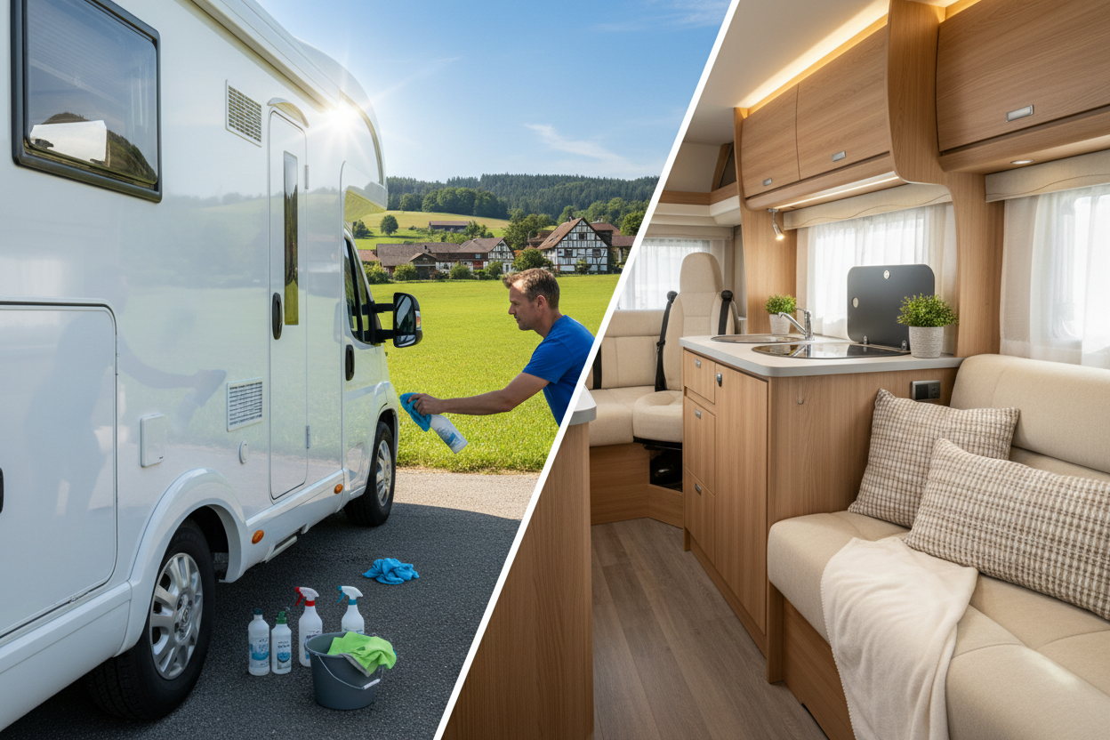 Wohnmobil-Pflege innen und außen