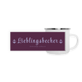 Thermo-Emaillebecher „Lieblingsbecher – Unterwegs zuhause“ – Wohlfühlen für unterwegs - Weiß