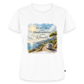Frauen Bio-T-Shirt Kilometer statt Quadratmeter – Camping & Vanlife - Weiß