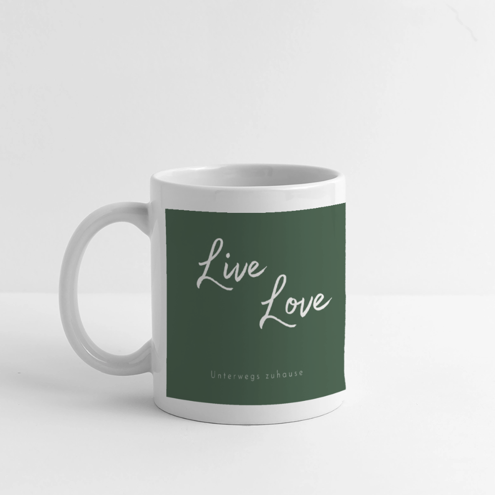 Panoramatasse „Live – Love – Let go!“ – Dein Moment für jeden Tag - Weiß