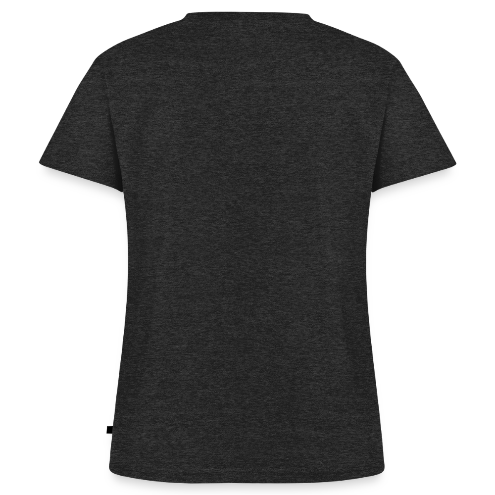 Frauen Bio-Shirt V-Ausschnitt Unterwegs zuhause – Camping & Vanlife - Anthrazit meliert