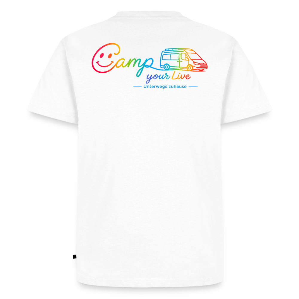 Herren Bio-T-Shirt Camp your Life – Vanlife, Wohnmobil & Camping - Weiß