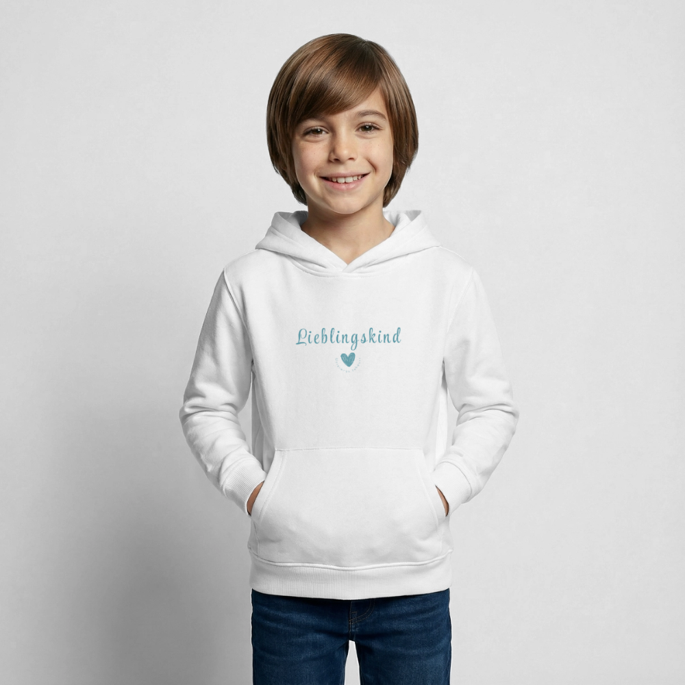 Kinderhoodie Lieblingskind von Unterwegs zuhause – Kuschelig & Bequem - Weiß