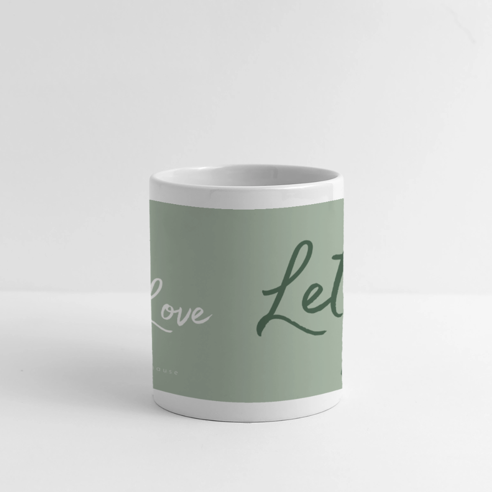 Panoramatasse „Live – Love – Let go!“ – Dein Moment für jeden Tag - Weiß