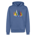 Männer Bio-Hoodie Unterwegs zuhause – Camping, Vanlife & Reisen - Taubenblau