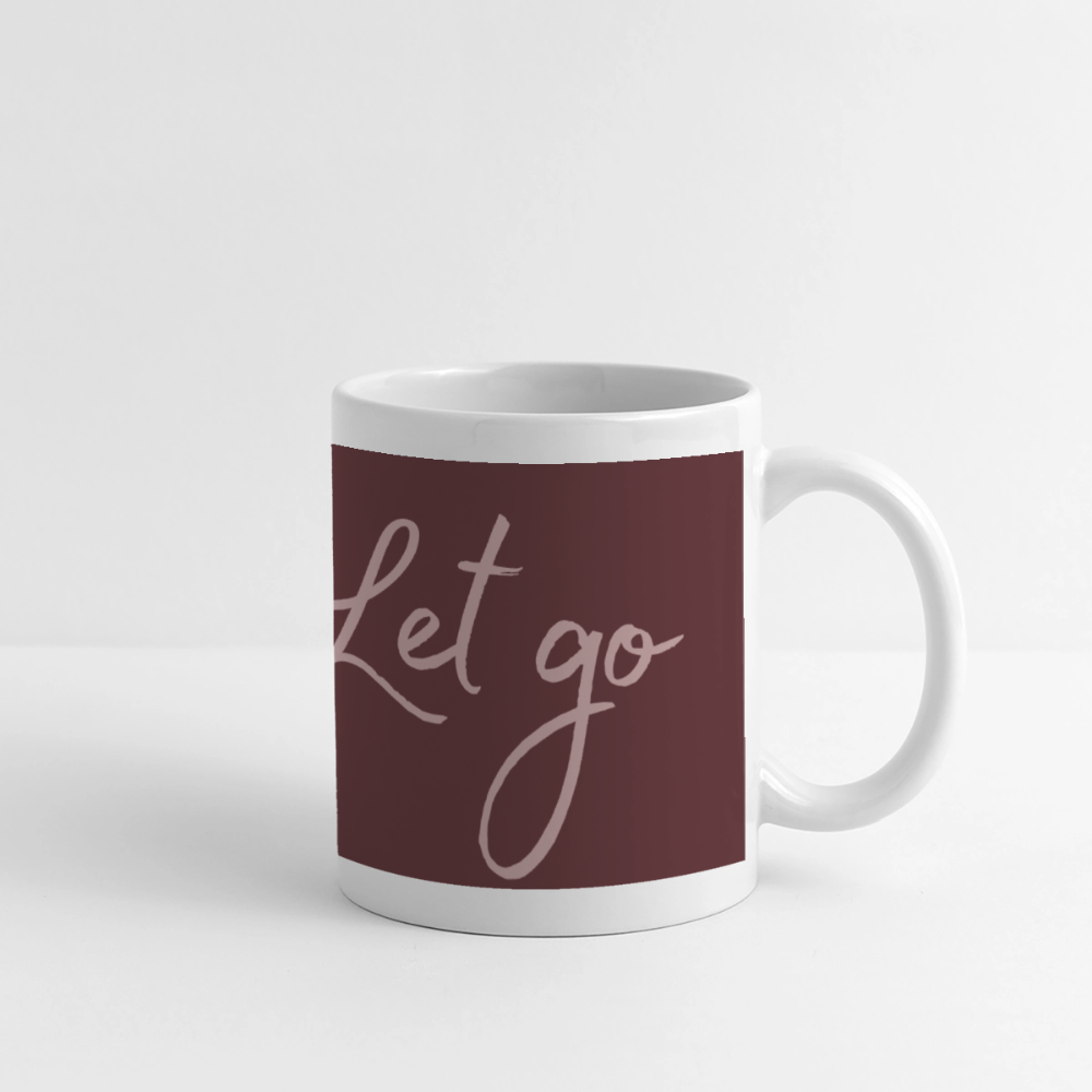 Panoramatasse „Live – Love – Let go!“ – Dein Moment für jeden Tag - Weiß