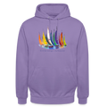 Unisex Hoodie „Unterwegs zuhause“ – Hoodie für Camping, Vanlife, Reisen & Alltag - Lavendel