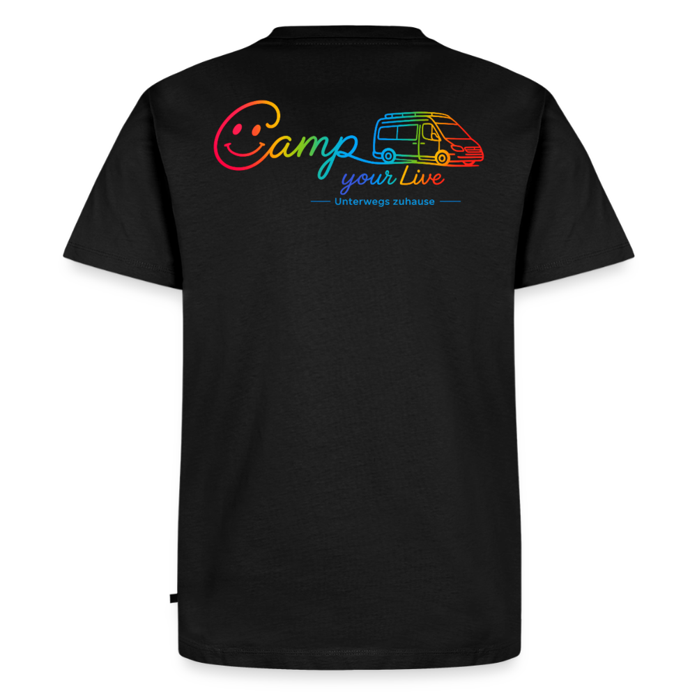 Herren Bio-T-Shirt Camp your Life – Vanlife, Wohnmobil & Camping - Schwarz