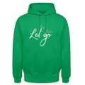 Unisex Hoodie „Live – Love – Let go“ – Wärme, die dich loslassen lässt - Kelly Green