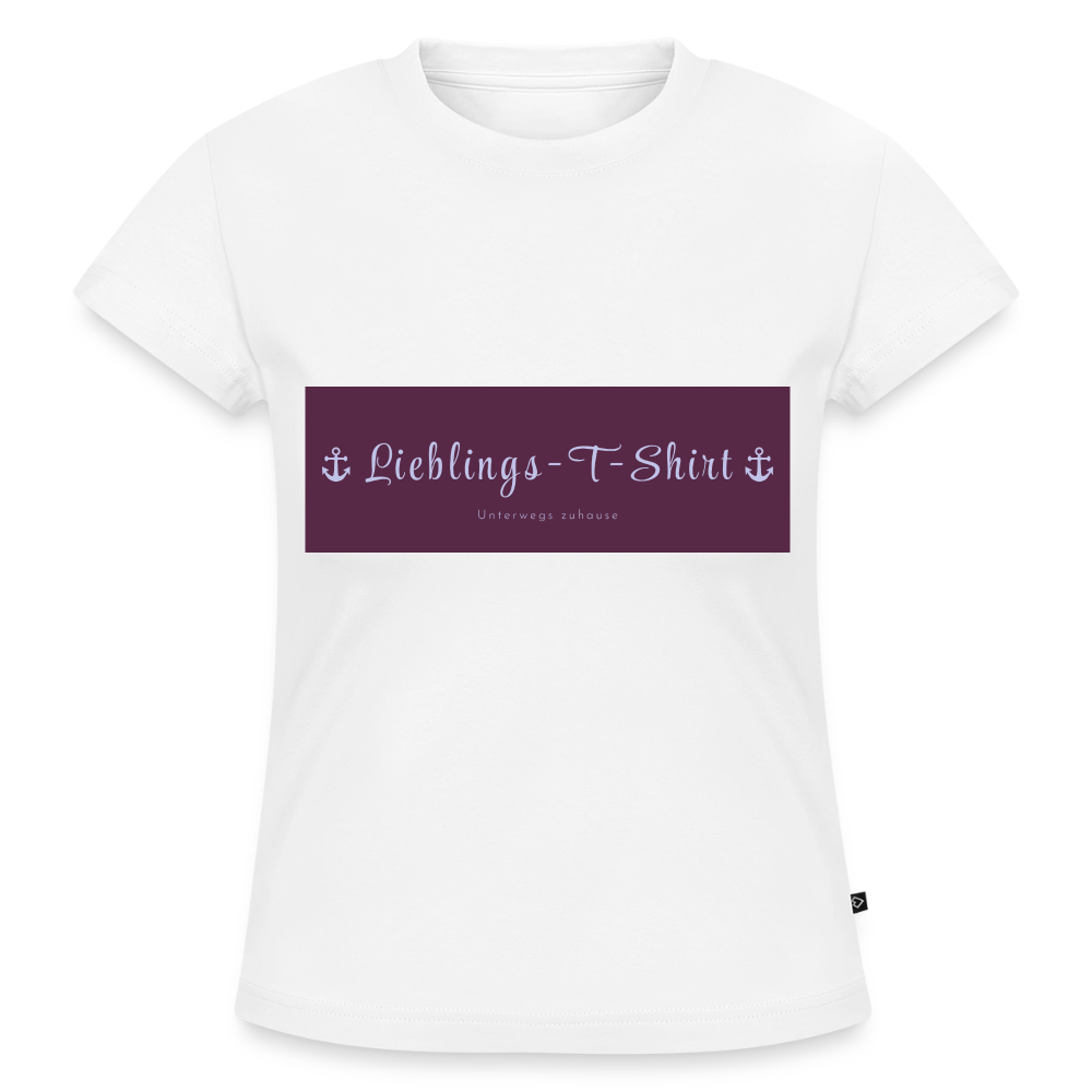 Frauen T-Shirt „Lieblings-T-Shirt – Unterwegs zuhause“ – Dein Gefühl zum Anziehen - Weiß