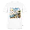 Herren Bio-T-Shirt Kilometer statt Quadratmeter – Wohnmobil & Vanlife - Weiß