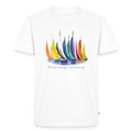 Herren T-Shirt „Unterwegs zuhause“ – Herren Freizeitshirt für Camping, Reisen, Vanlife & Alltag - Weiß