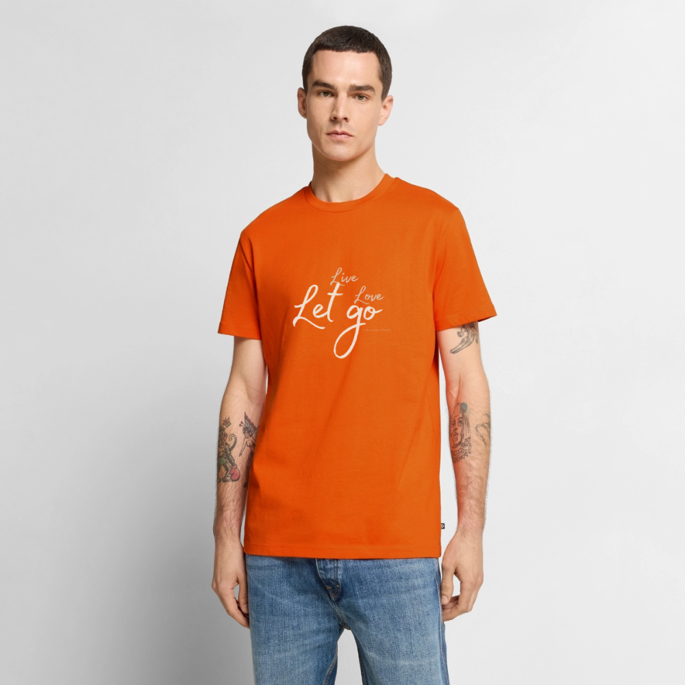 Herren Bio-T-Shirt Live Love Let Go – Camping, Reisen & Freizeit - Orange 