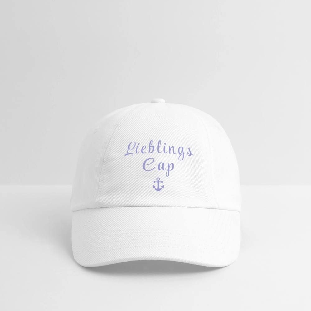 Basecap „Lieblingscappi“ von Unterwegs zuhause – Dein Gefühl zum Mitnehmen - white/white