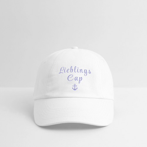 Basecap „Lieblingscappi“ von Unterwegs zuhause – Dein Gefühl zum Mitnehmen - white/white