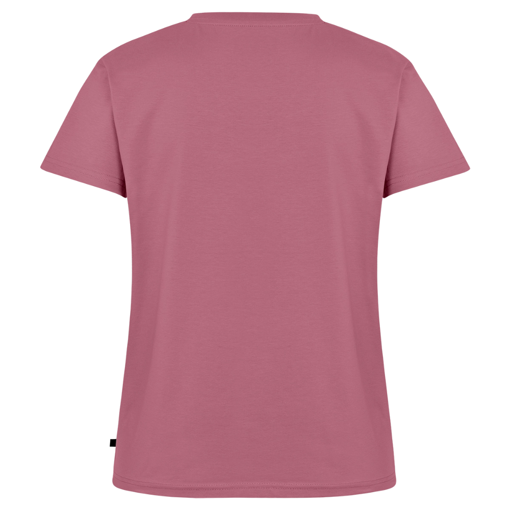 Frauen Bio-Shirt V-Ausschnitt Unterwegs zuhause – Camping & Vanlife - Mauve