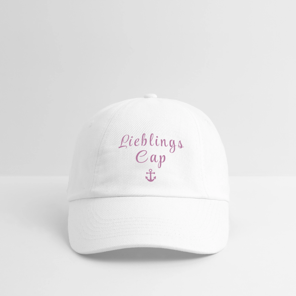 Basecap „Lieblingscappi“ von Unterwegs zuhause – Dein Gefühl zum Mitnehmen - white/white