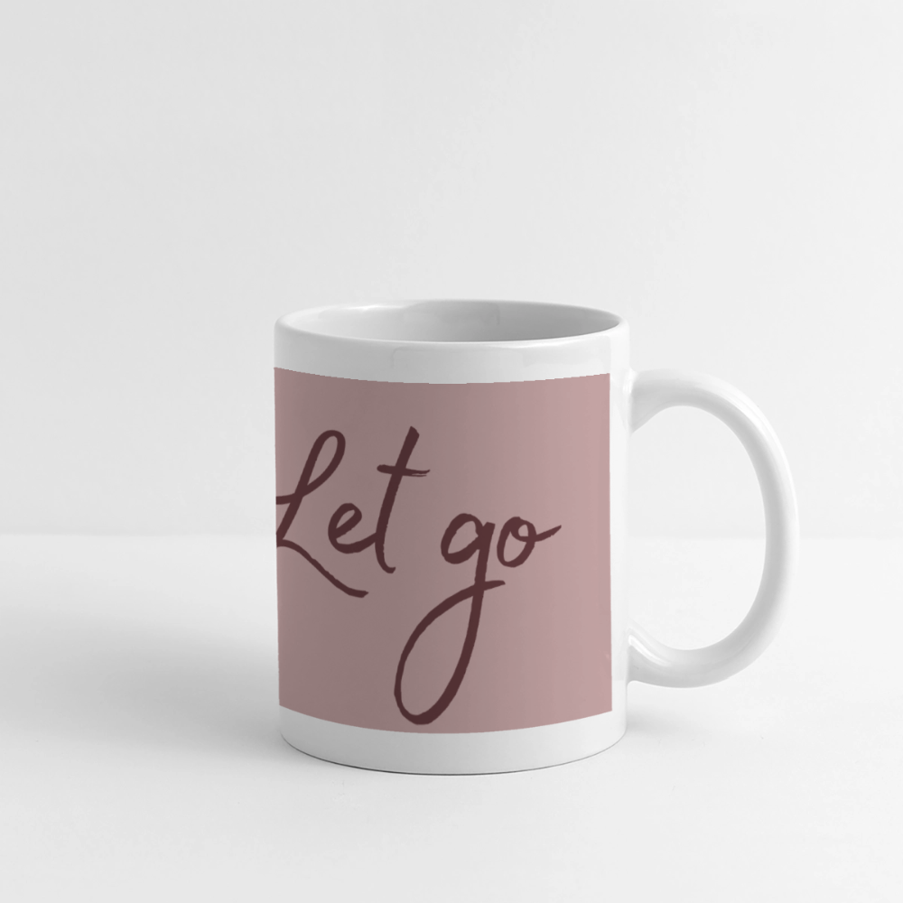 Panoramatasse „Live – Love – Let go!“ – Dein Moment für jeden Tag - Weiß
