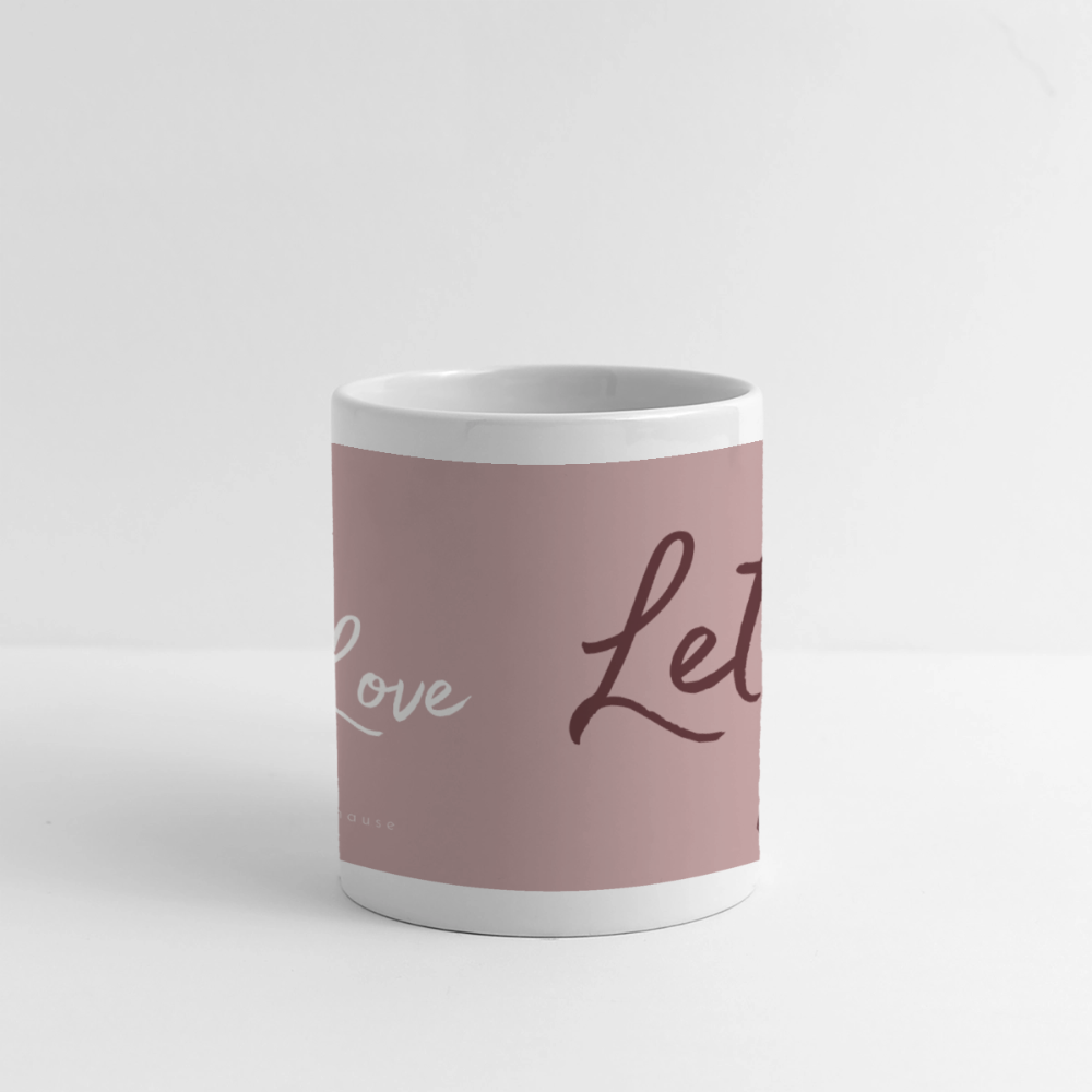 Panoramatasse „Live – Love – Let go!“ – Dein Moment für jeden Tag - Weiß
