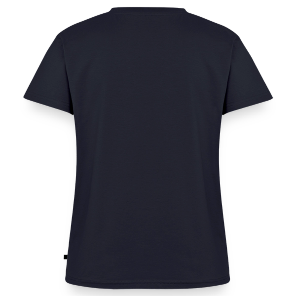 Frauen Bio-Shirt V-Ausschnitt Unterwegs zuhause – Camping & Vanlife - Navy