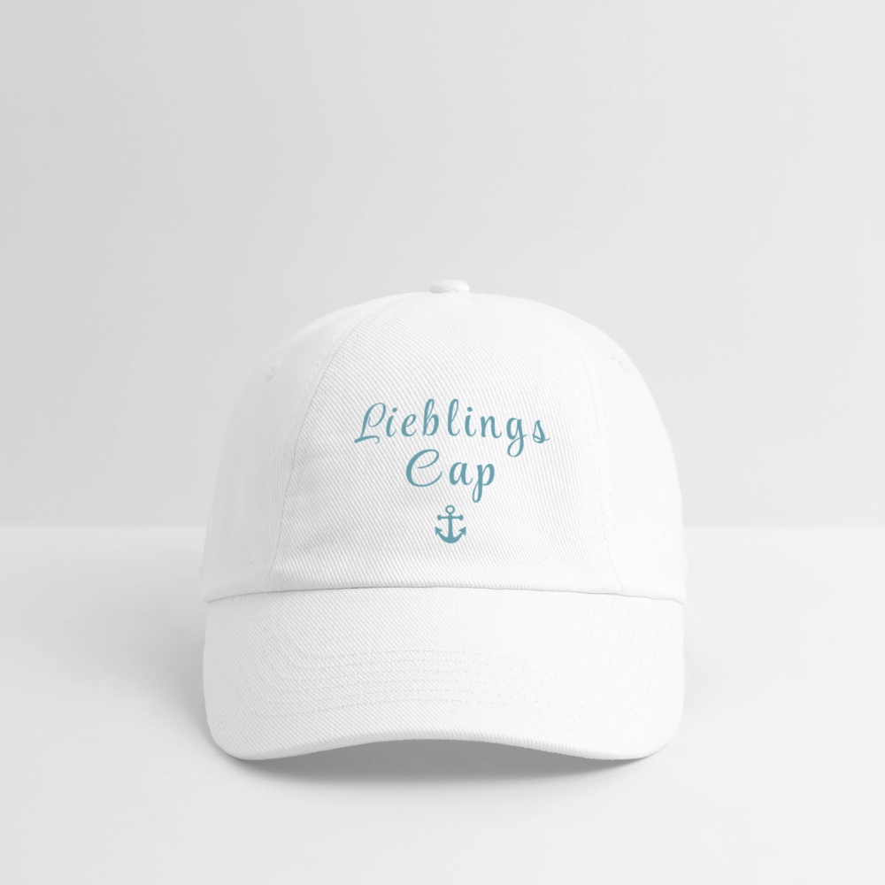 Basecap „Lieblingscappi“ von Unterwegs zuhause – Dein Gefühl zum Mitnehmen - white/white