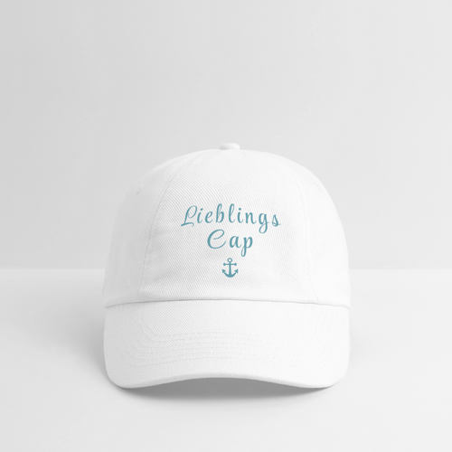 Basecap „Lieblingscappi“ von Unterwegs zuhause – Dein Gefühl zum Mitnehmen - white/white