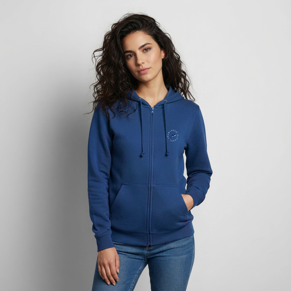 Unisex Sweatjacke Wale – Wal-Motiv, Camping, Vanlife & Reisen - Royalblau