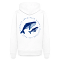 Männer Bio-Hoodie Wale – Wal-Motiv für Camping, Vanlife & Reisen - Weiß