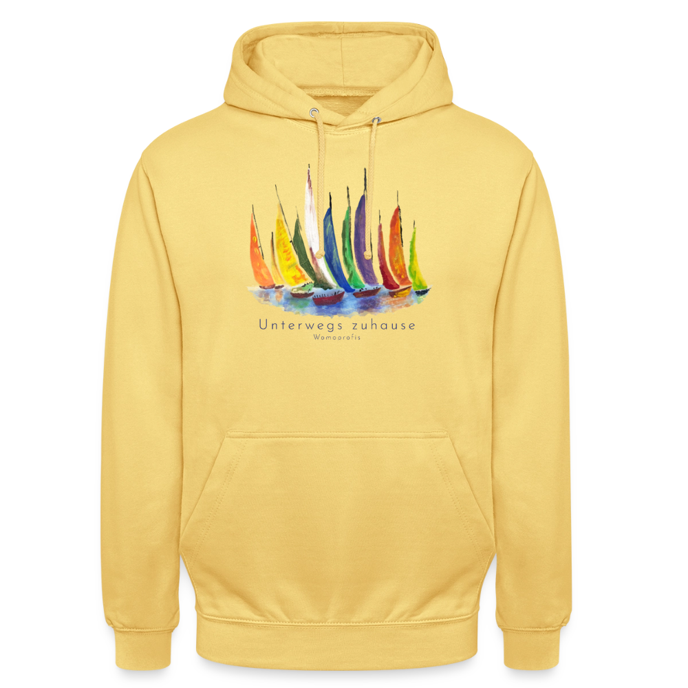 Unisex Hoodie – Urlaubsgefühl für jeden Tag - lemon yellow