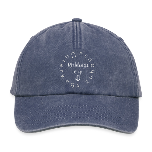 Basecap LieblingsCap – Camping, Reisen, Vanlife & Freizeit - Vintage Denim