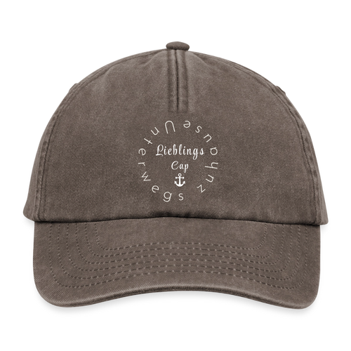 Basecap LieblingsCap – Camping, Reisen, Vanlife & Freizeit - Vintage Braun
