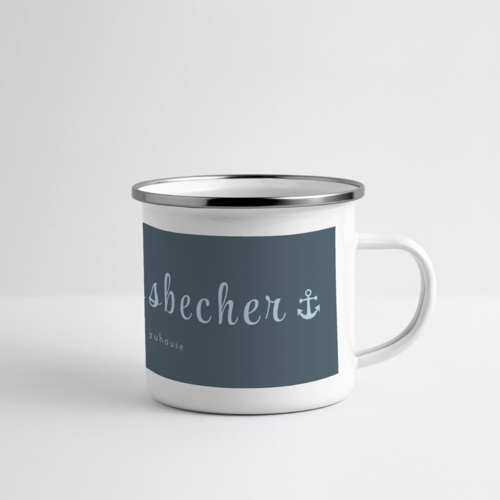 Thermo-Emaillebecher „Lieblingsbecher – Unterwegs zuhause“ – Wohlfühlen für unterwegs - white