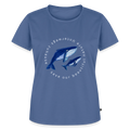 Frauen Bio-Shirt Wale – Wal-Motiv, Camping, Vanlife & Reisen - Taubenblau