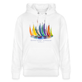 Unisex Bio-Hoodie „Unterwegs zuhause“ – Hoodie für Camping, Vanlife, Reisen & Alltag - Weiß