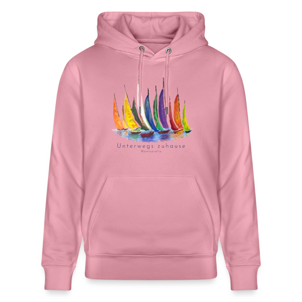 Unisex Bio-Hoodie „Unterwegs zuhause“ – Hoodie für Camping, Vanlife, Reisen & Alltag - Lila Traum