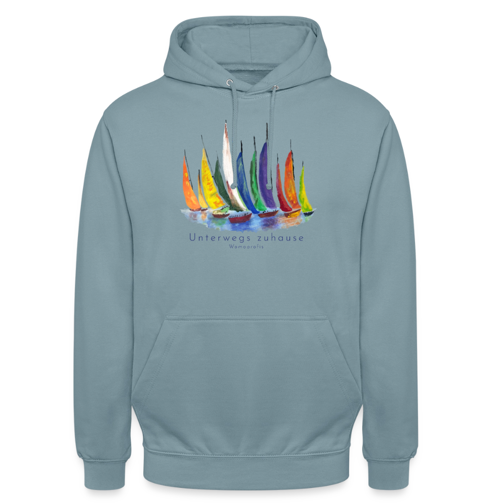 Unisex Hoodie – Urlaubsgefühl für jeden Tag - stonewash blue