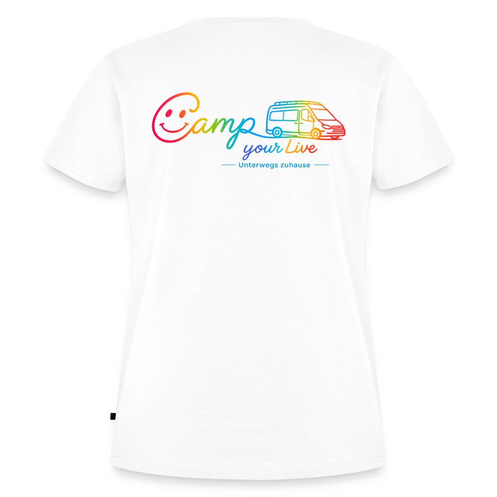 Frauen Bio-T-Shirt Camp your Life – Vanlife, Wohnmobil & Camping - Weiß