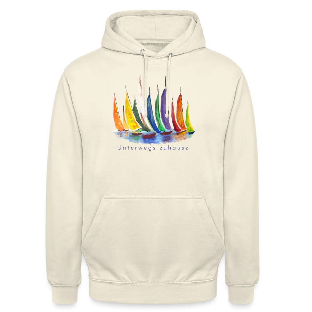 Unisex Hoodie „Unterwegs zuhause“ – Hoodie für Camping, Vanlife, Reisen & Alltag - Vanille-Milchshake