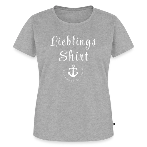 Frauen T-Shirt „Lieblings-Shirt – Unterwegs zuhause“ – Damen Freizeitshirt mit maritimem Design, Camping Shirt für Reisen, Vanlife, Urlaub & Alltag