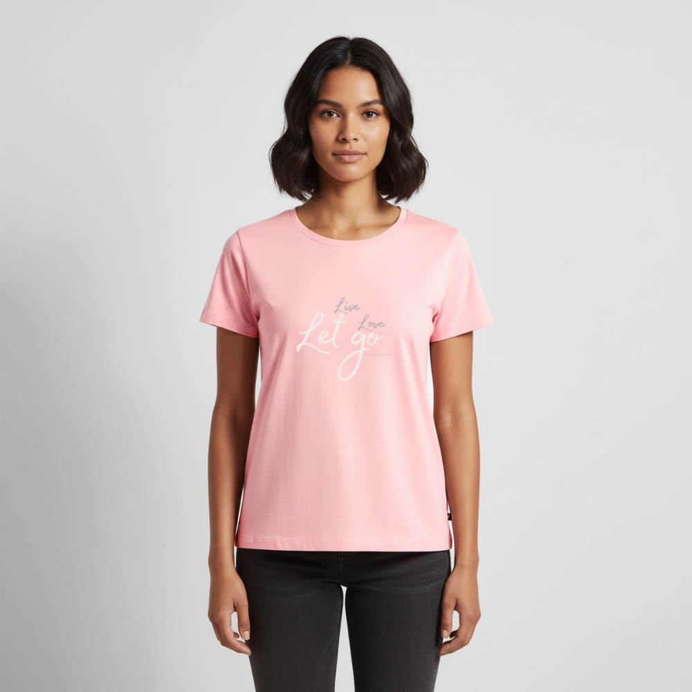 Frauen Bio-T-Shirt Live Love Let Go – Reisen, Urlaub & Freizeit - Rosa