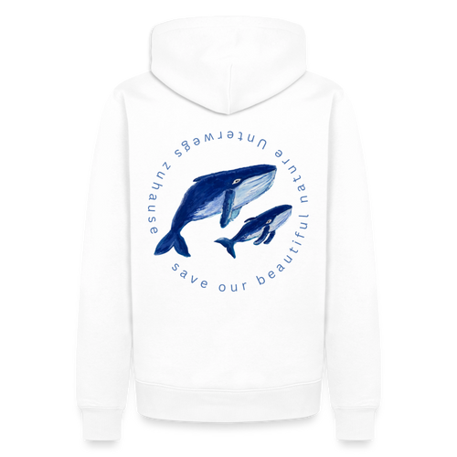 Männer Premium Hoodie „Wale“ von Unterwegs zuhause – Freiheit, Tiefe & Meeresgefühl