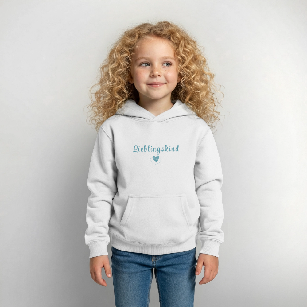 Kinderhoodie „Lieblingskind“ von Unterwegs zuhause – Geborgenheit zum Reinkuscheln - Weiß