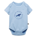 Baby Bio-Body Wale – Wal-Motiv für Camping, Reisen & Vanlife - Hellblau