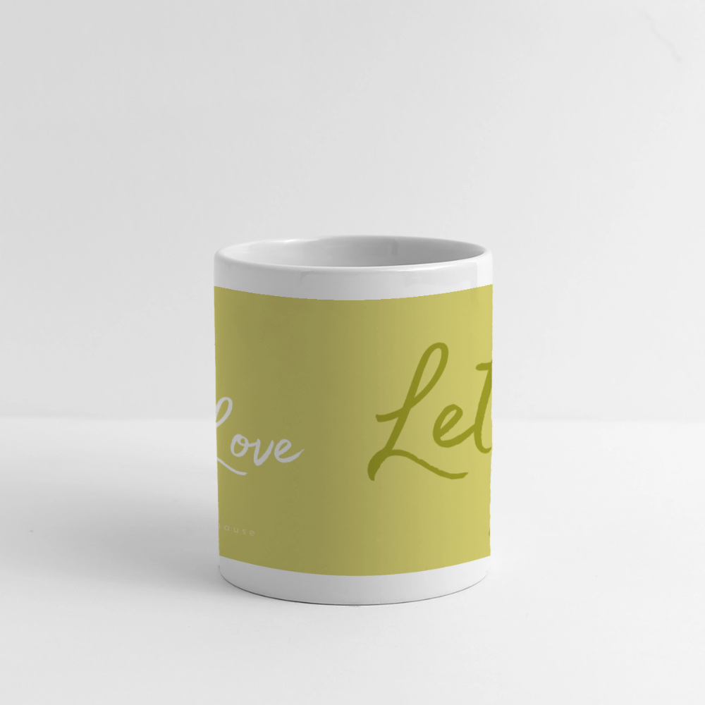 Panoramatasse „Live – Love – Let go!“ – Dein Moment für jeden Tag - Weiß