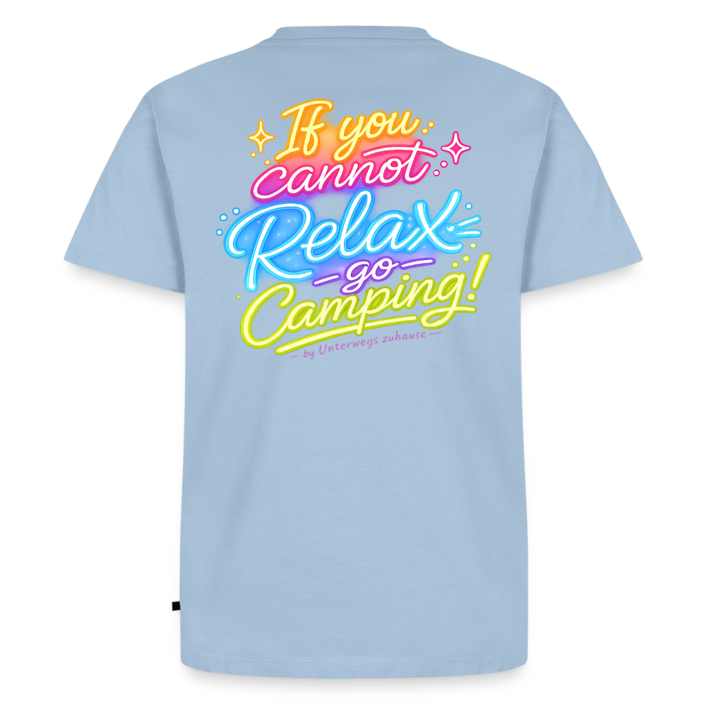 Herren Bio-T-Shirt If you cannot relax... – Wohnmobil, Camping & Vanlife - Hellblau