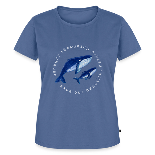 Frauen Premium Shirt „Wale“ von Unterwegs zuhause – Freiheit, Connection & Meeresgefühl