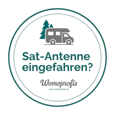 Nie wieder Satellitenschüssel vergessen – Dein Womoprofis-Erinnerungsaufkleber