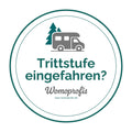 Nie wieder die Trittstufe vergessen – Dein Womoprofis-Erinnerungsaufkleber