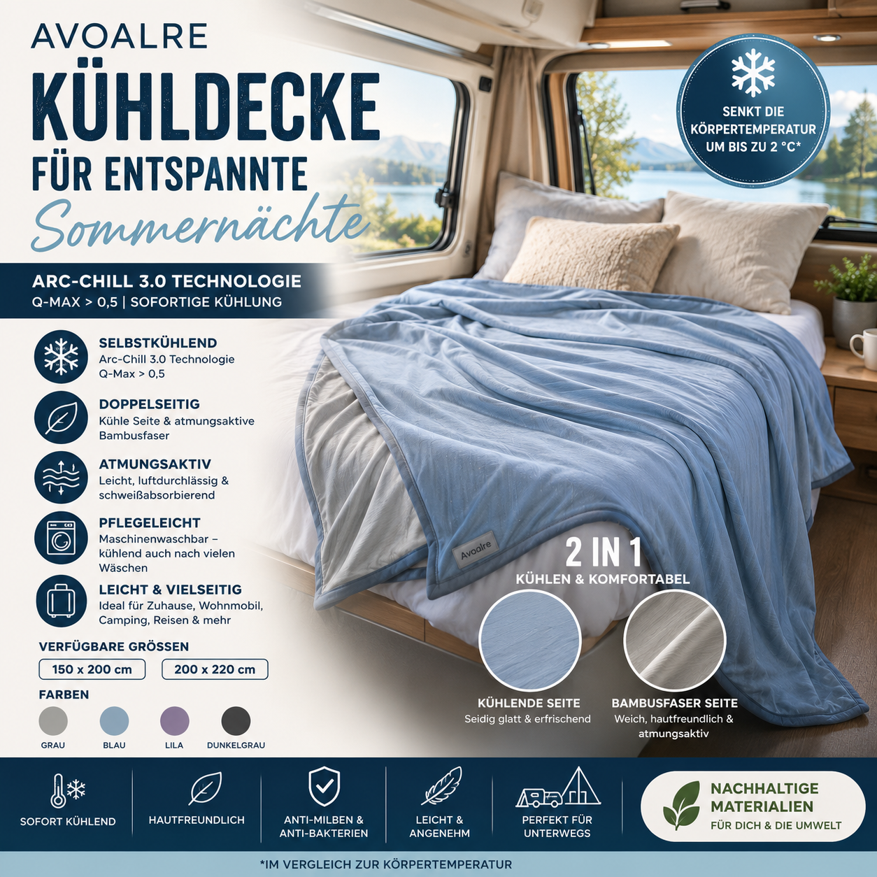 Sommer-Kühldecke zum Schlafen - Für alle, die nicht schwitzen wollen