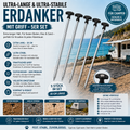 Ultra-lange &amp; ultra-stabile Erdanker mit Griff – 30 cm, 5er-Set